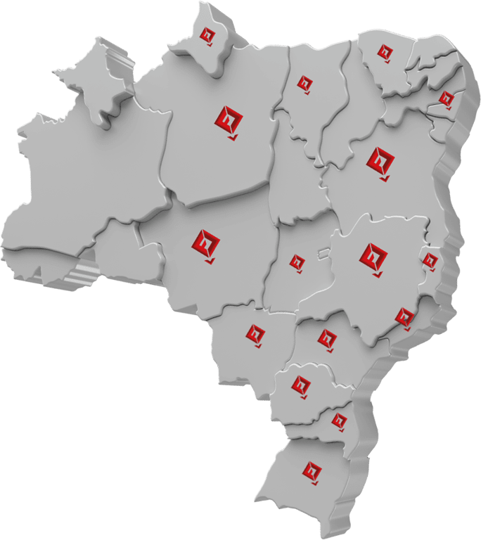 foto do mapa com as lojas da fast