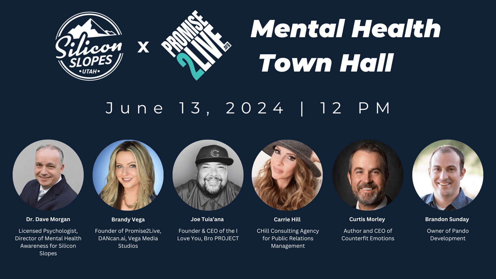 June Silicon Slopes & Promise2Live Mental Health Town Hall