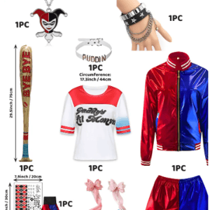 Harley Quinn - detský kostým, veľkosť 155,10 kusov 2