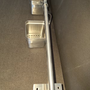 Koľajnička,háky,nádoby,nehrdzavejúca oceľ, 112 cm 5
