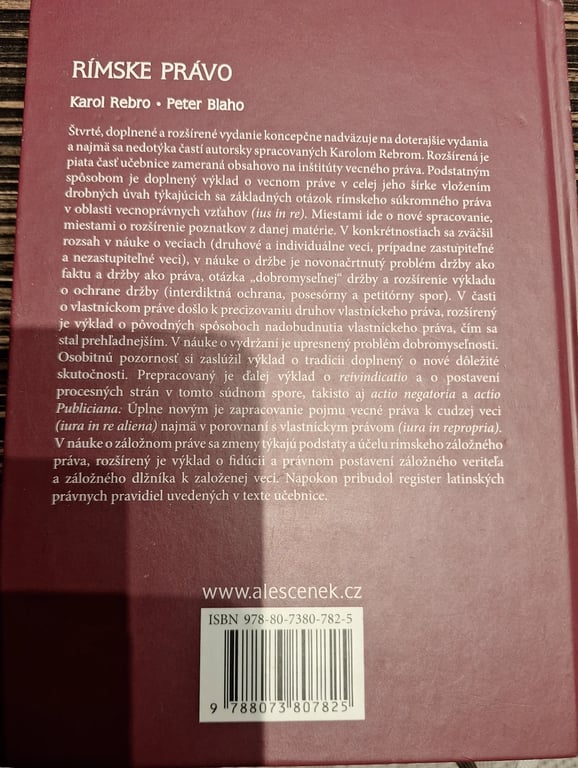 Rímske právo - Rebro, Blaho 2