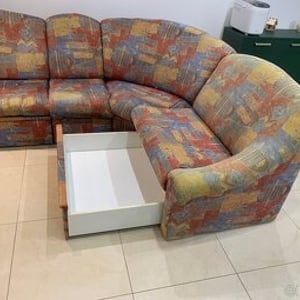 Rohová sedacia súprava s kreslom, rozkladacia 3