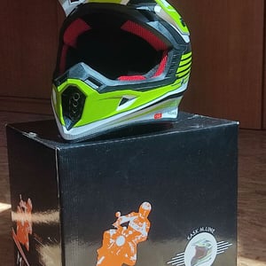 Motokrosová prilba M.LINE V325 XL - biela/sivá/žltá 4