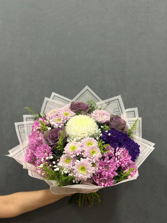 Karışık Kasımpatı & Lahana Çiçeği Buketi