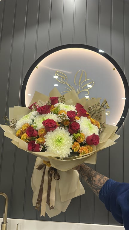 Karışık Papatya & Top Biçme Buketi