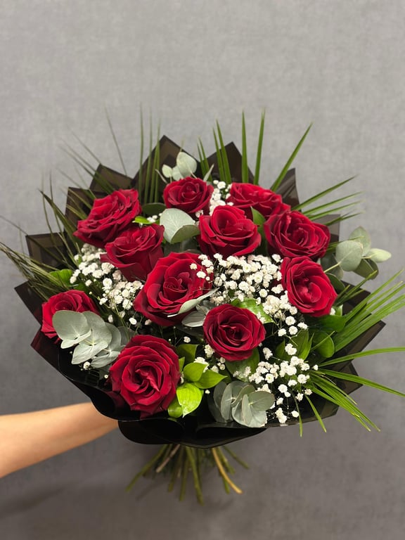 11 Kırmızı Gül & Orkide Buketi