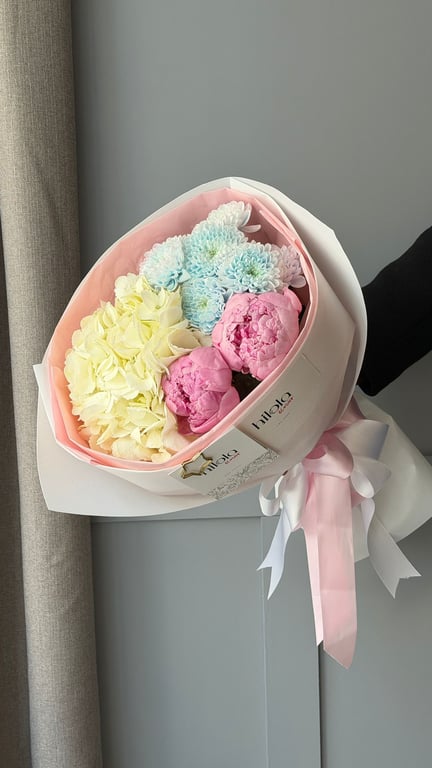 Şakayık, Ortanca ve Altaj Krizantemler – Cloud Whisper