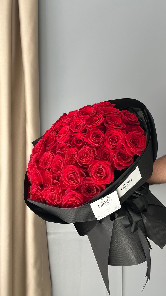 50 Ekvador Gülü – Kırmızı Tutku