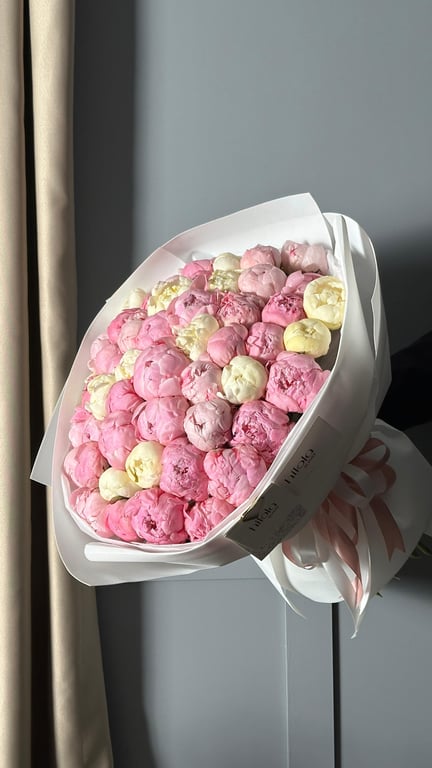 Pembe ve Beyaz Şakayıklar – Graceful Symphony