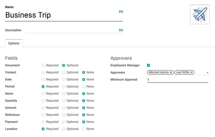 Approvals Configuration