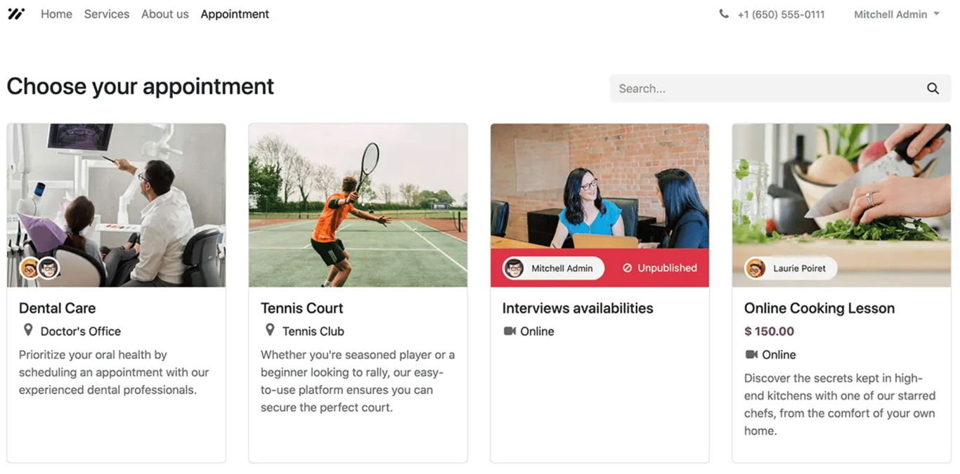 Appointments Interface