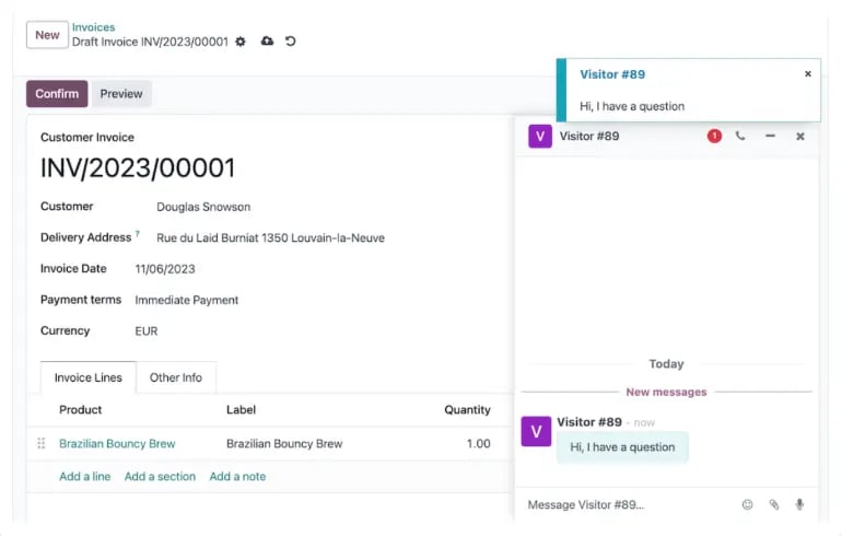 Live Chat Integration Example