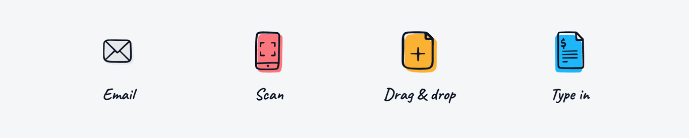 Four ways to create expense records