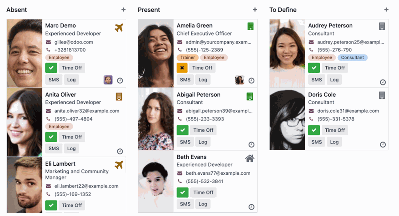 Employees Attendance View