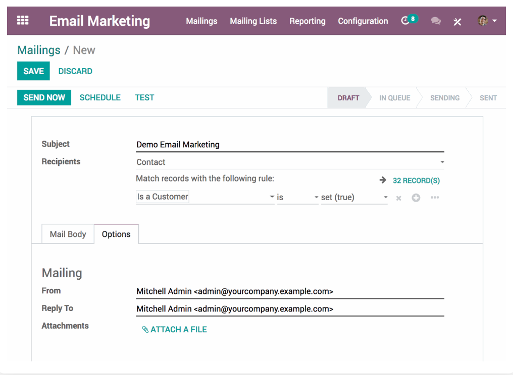 Email Campaign Interface