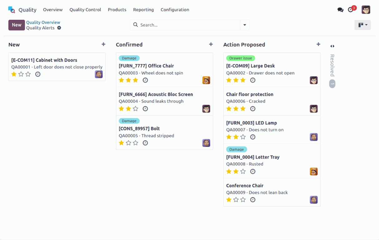 Quality Control Interface