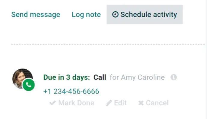 Call Scheduling Interface