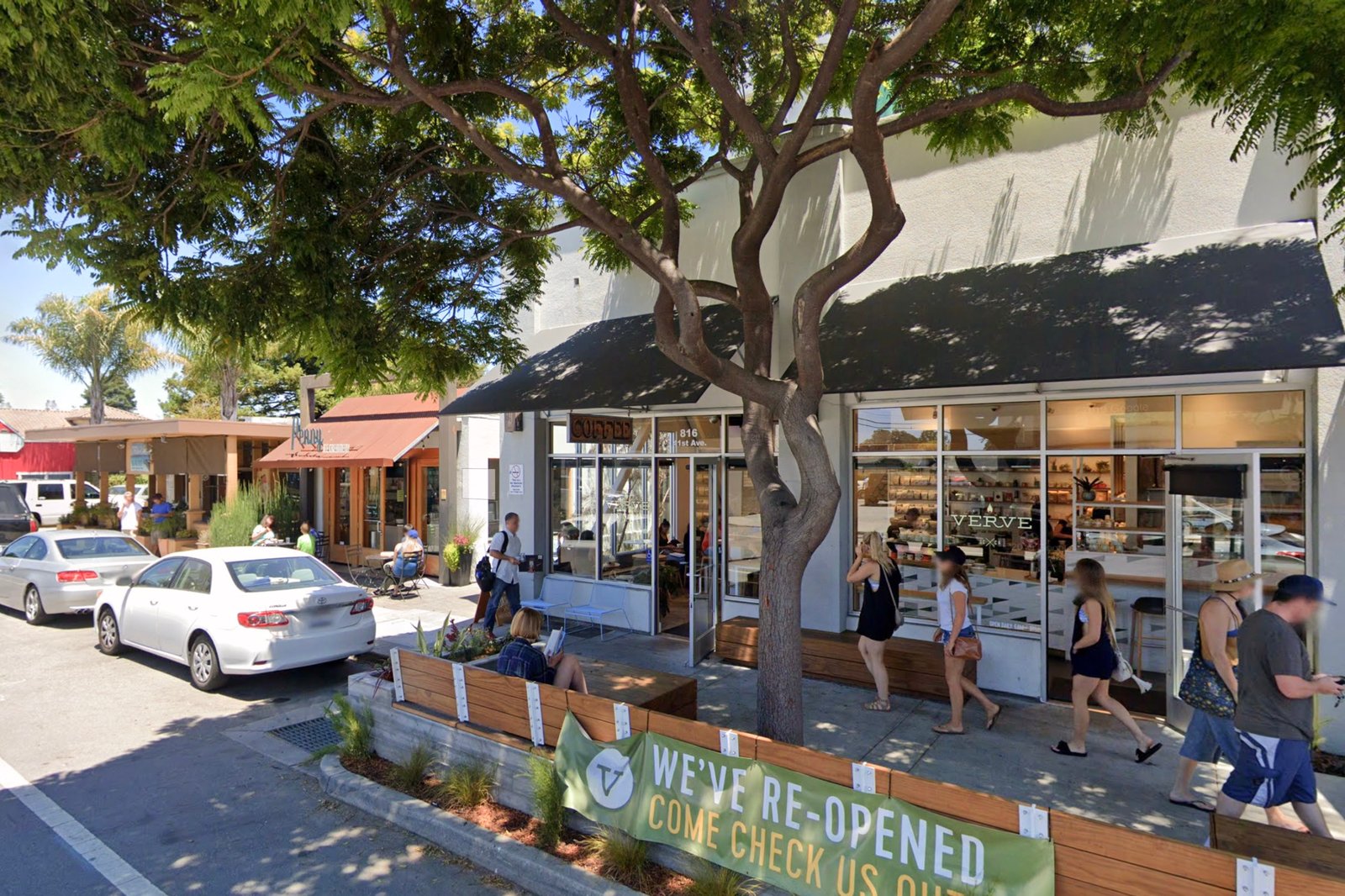 Coffee and pastries at a Pleasure Point café