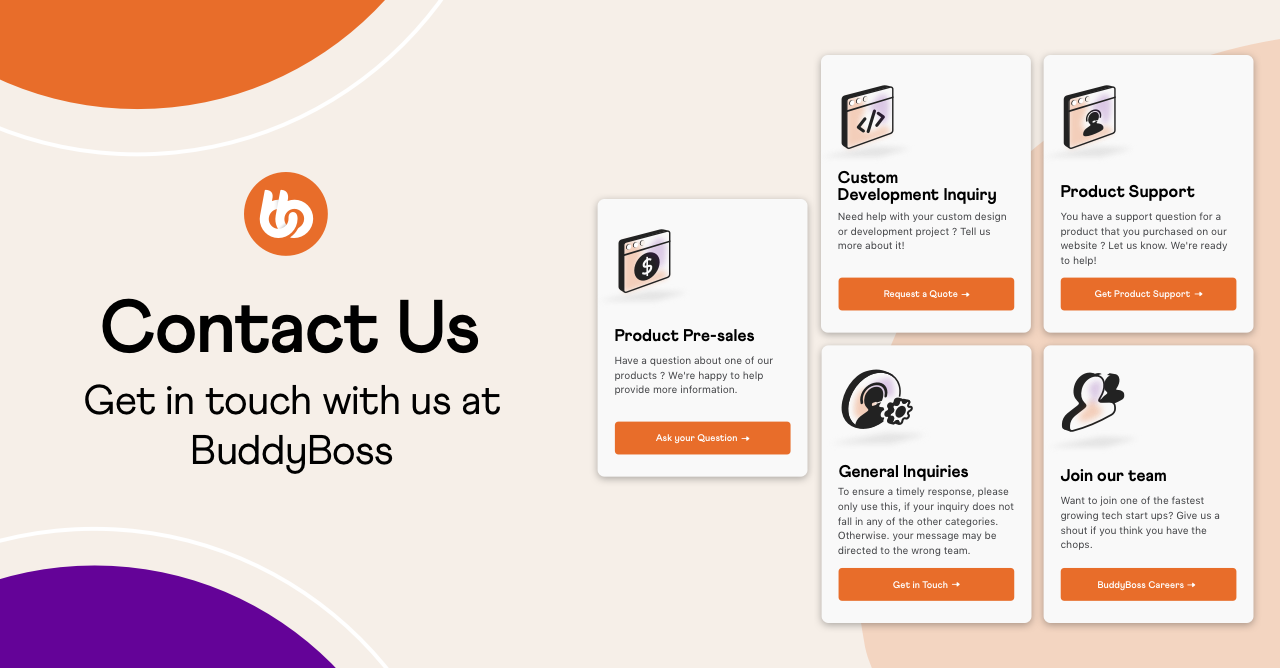 BuddyBoss Customer Support