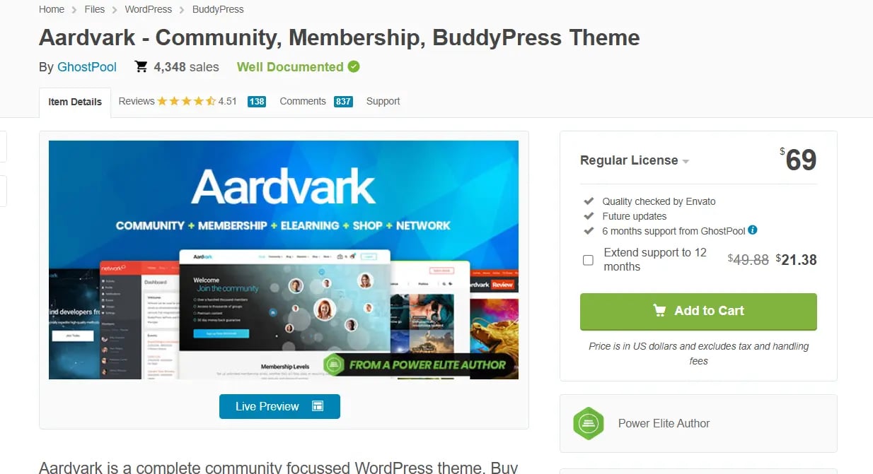 Aardvark  Best WordPress Social Community theme