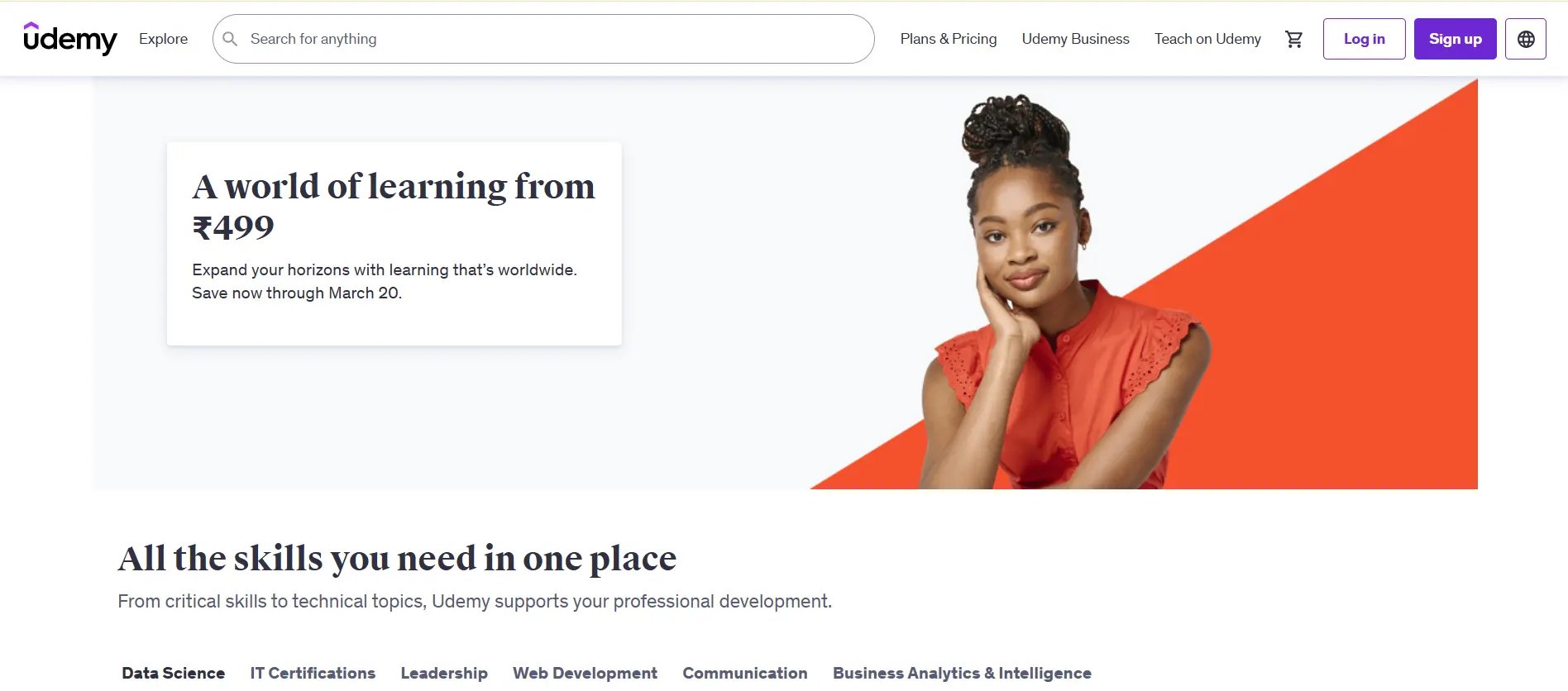 Udemy  One of the best online learning platforms