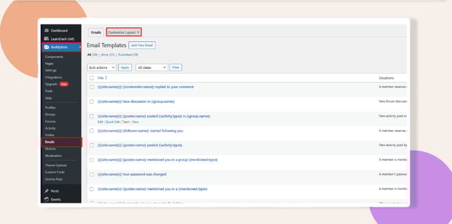 BuddyBoss > Emails > Email Layout
