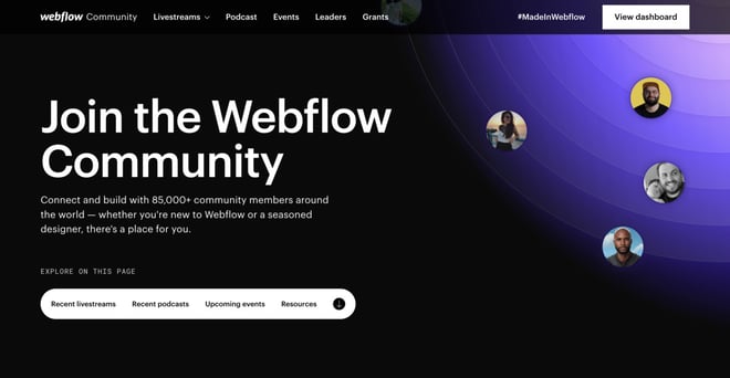 Webflow community