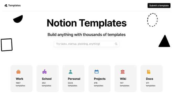 Notion templates