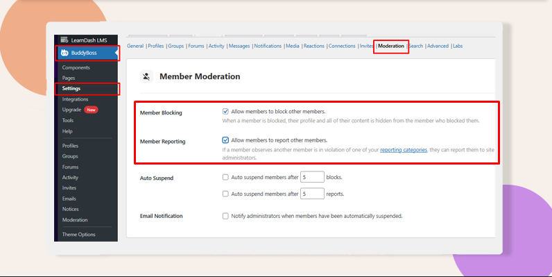 Online community moderation  reporting members