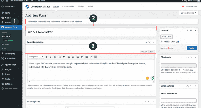 Constant Contact for WordPress