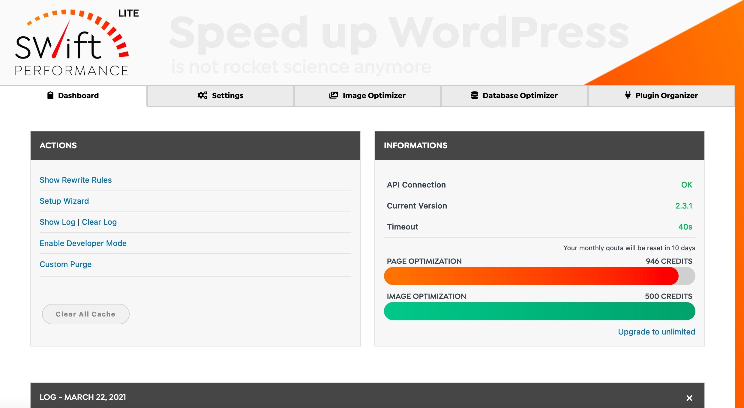 Swift Performance plugin
