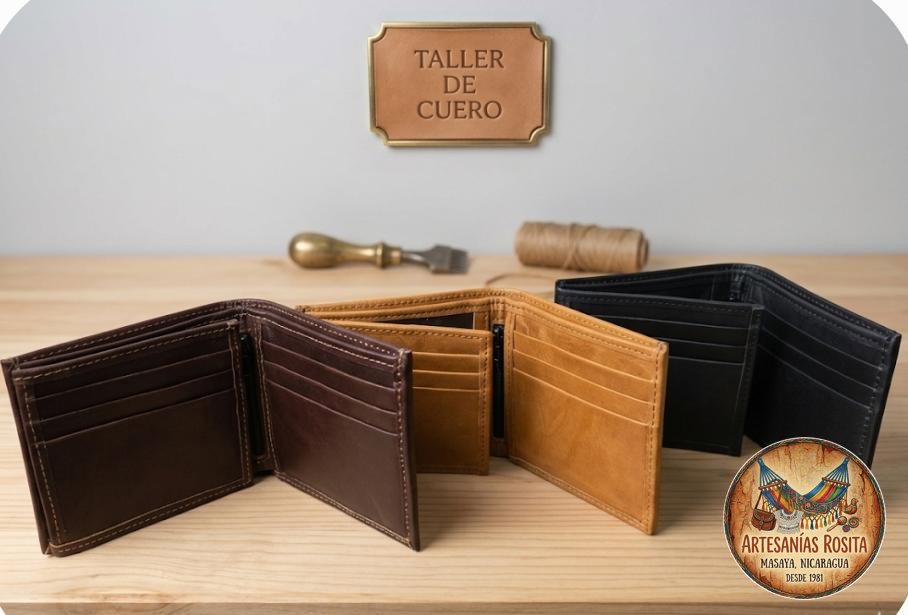 Billeteras de varón con solapa para fotos