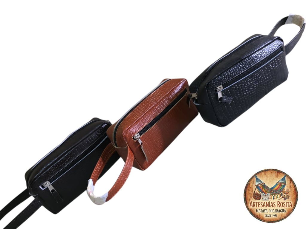 Estuche de cuero con cierre