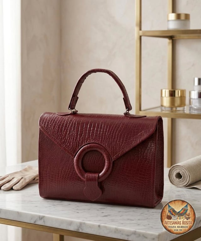 Bolso de cuero café
