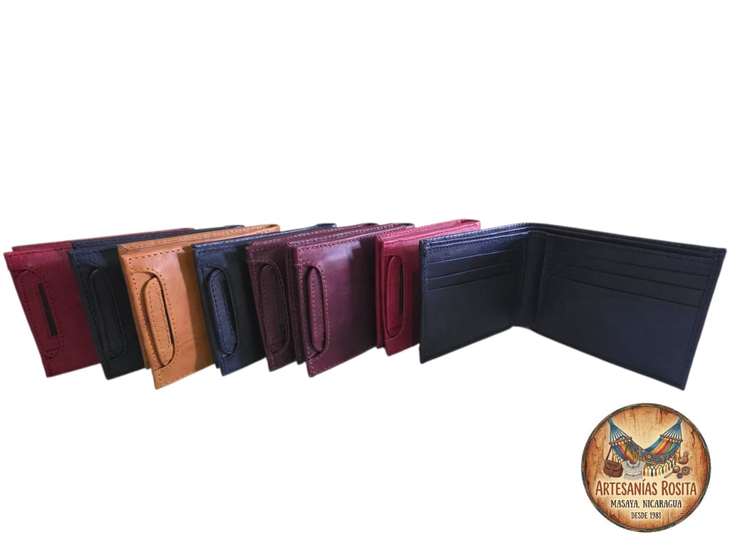 Billetera de cuero para hombre