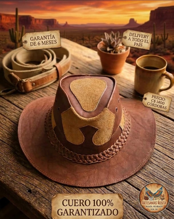 Sombrero de Cuero Artesanal