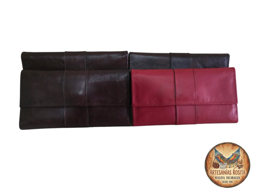 Billetera de cuero para dama