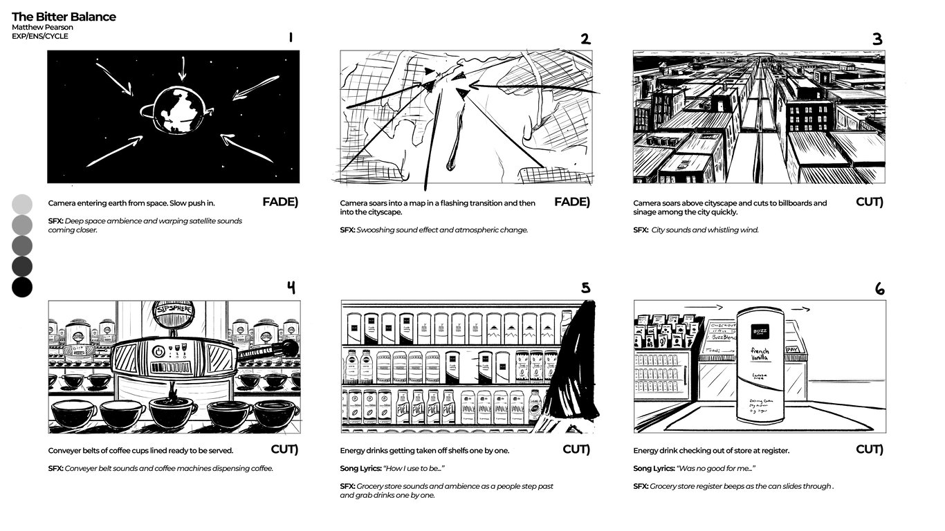 Bitter Balance Animatic Frame 1