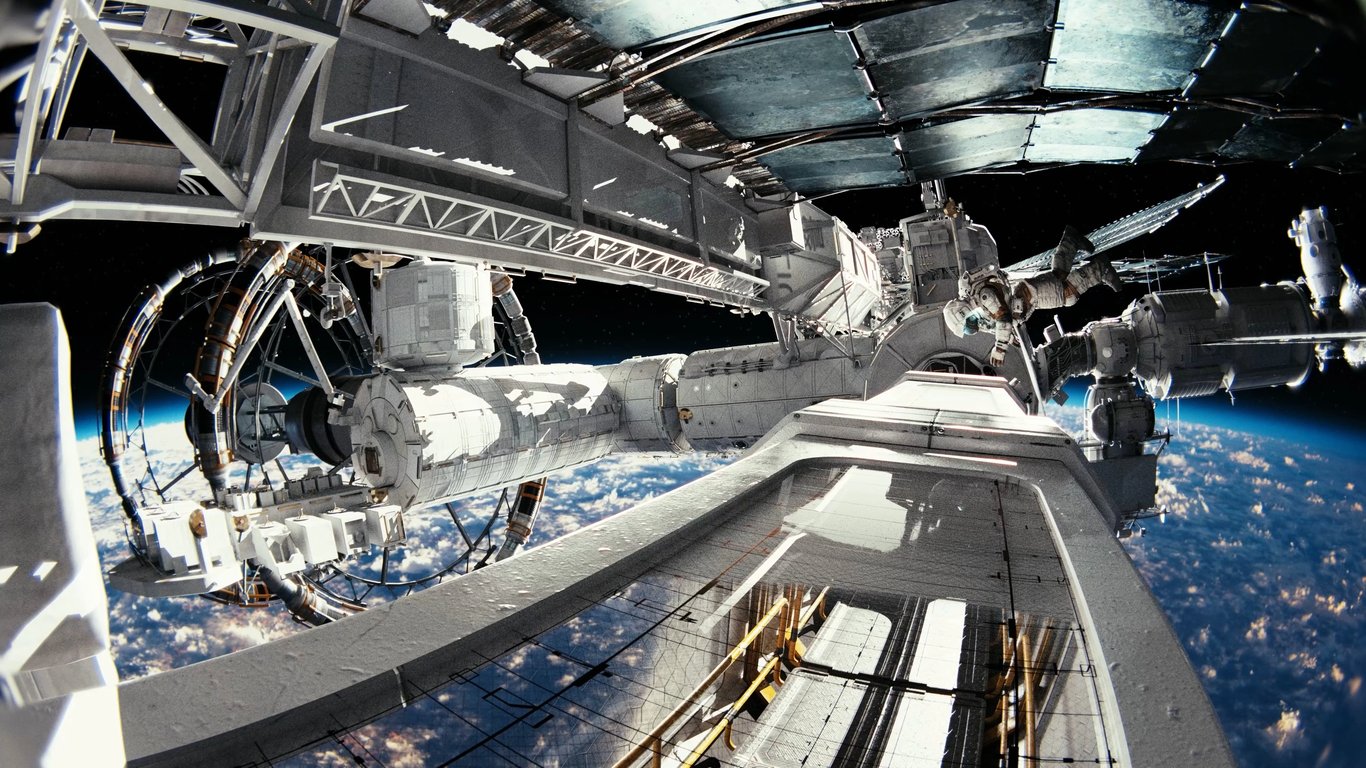 The same scene as a final rendered frame