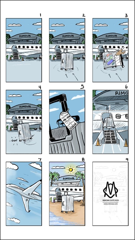 Rimowa commercial storyboard