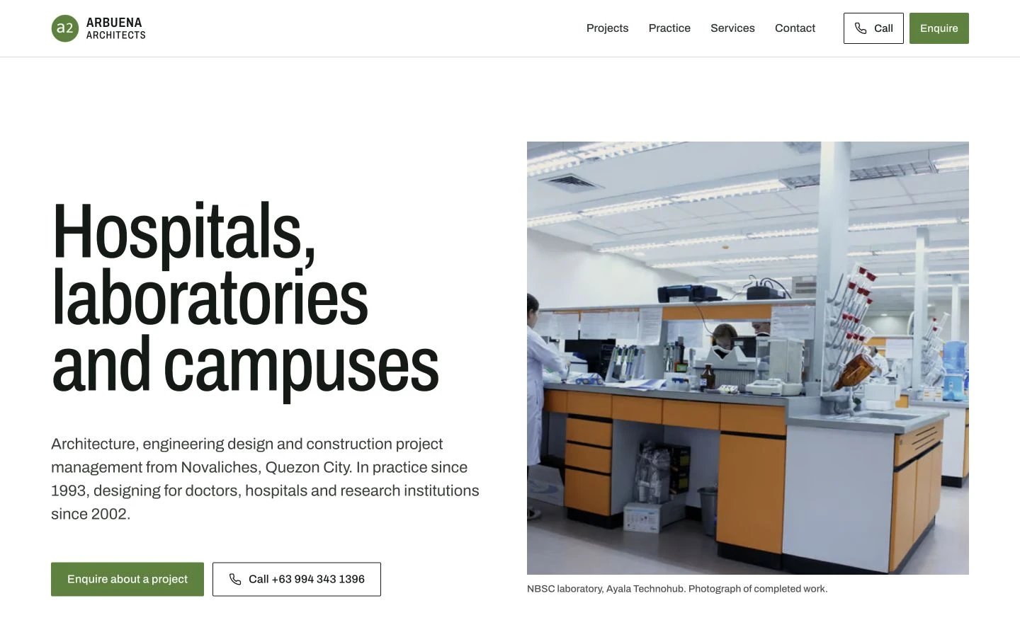 ARBuena Architects website redesign concept