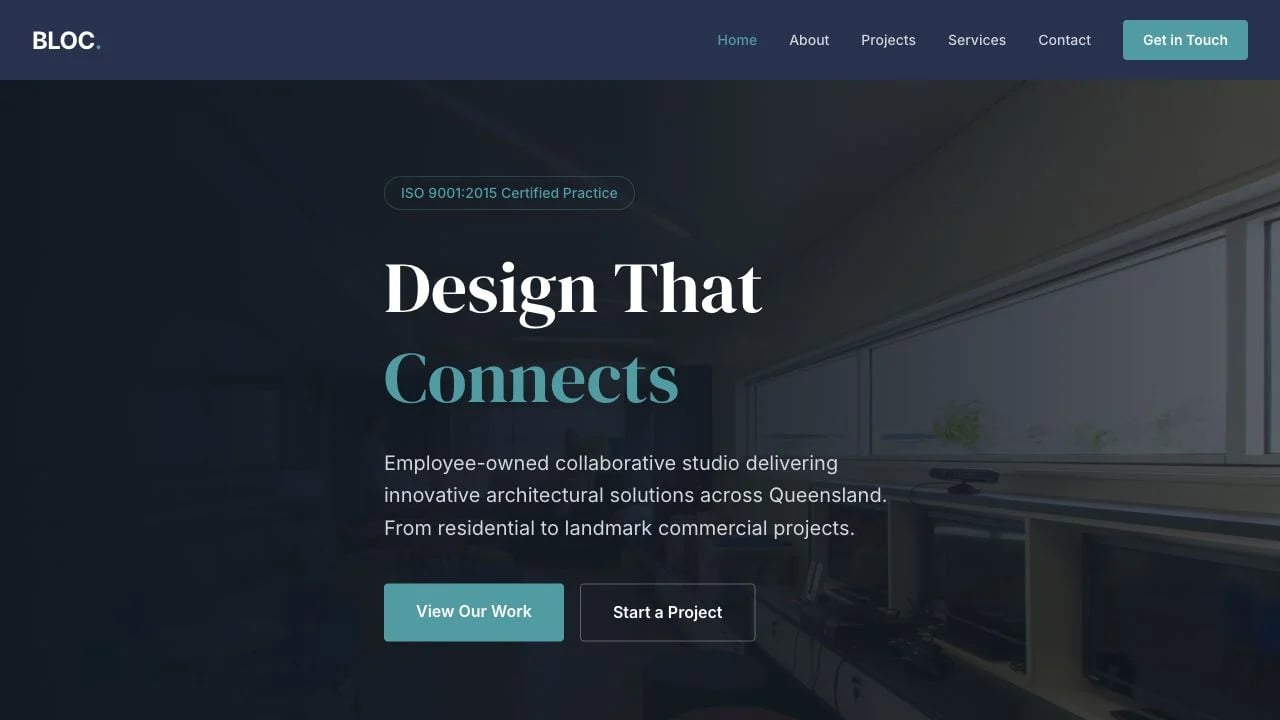 BLOC Design website redesign concept