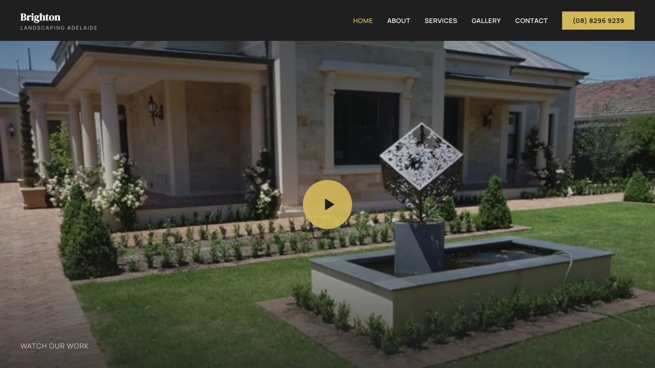 Brighton Landscaping website redesign concept
