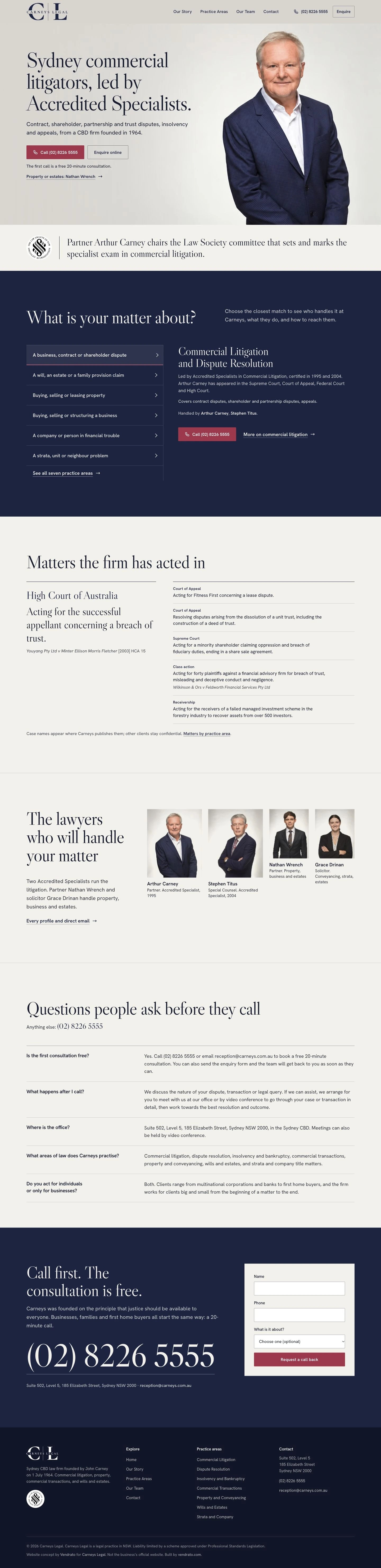 Carneys Legal — vendrato concept