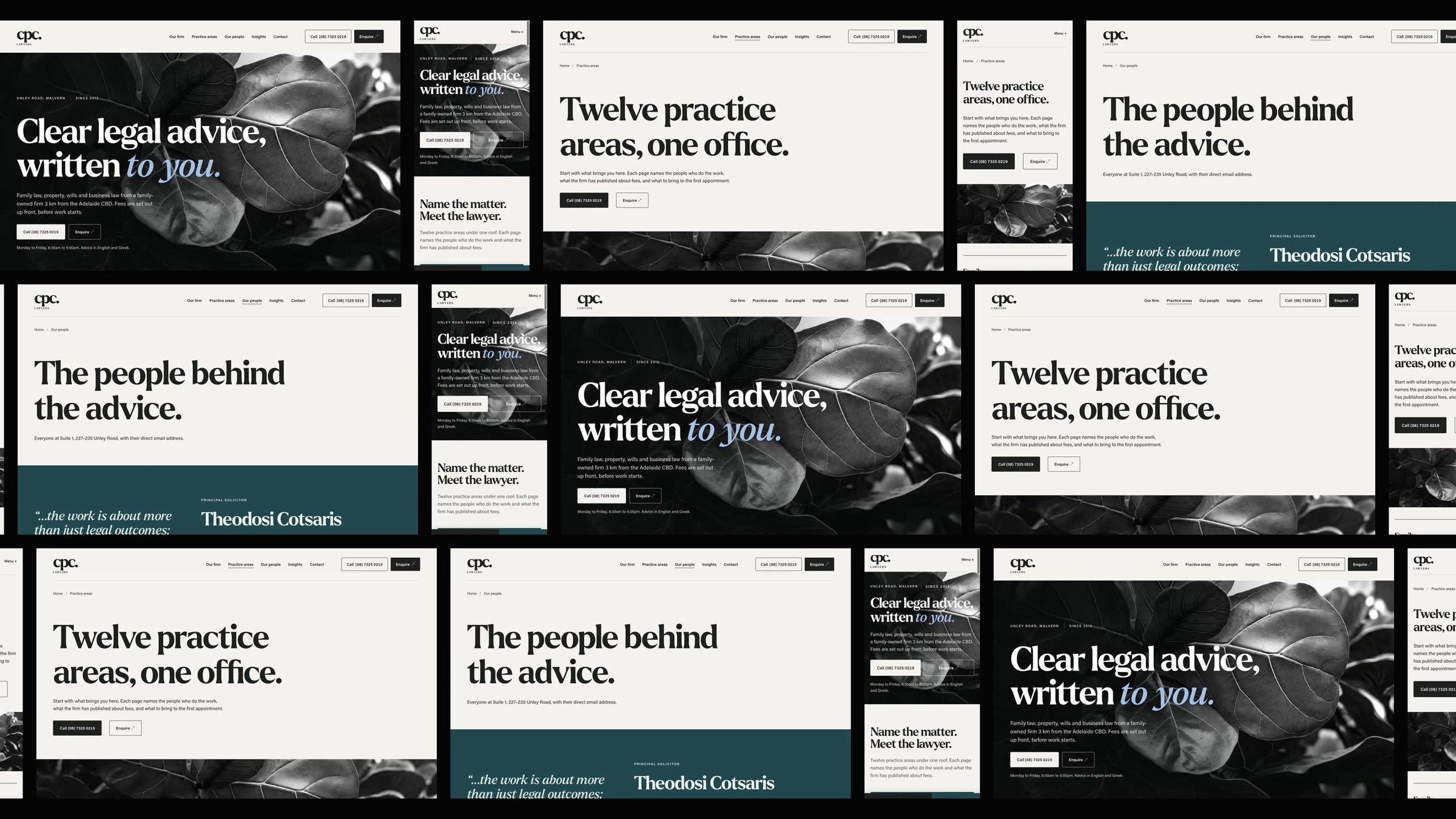 CPC Lawyers: desktop and mobile website designs