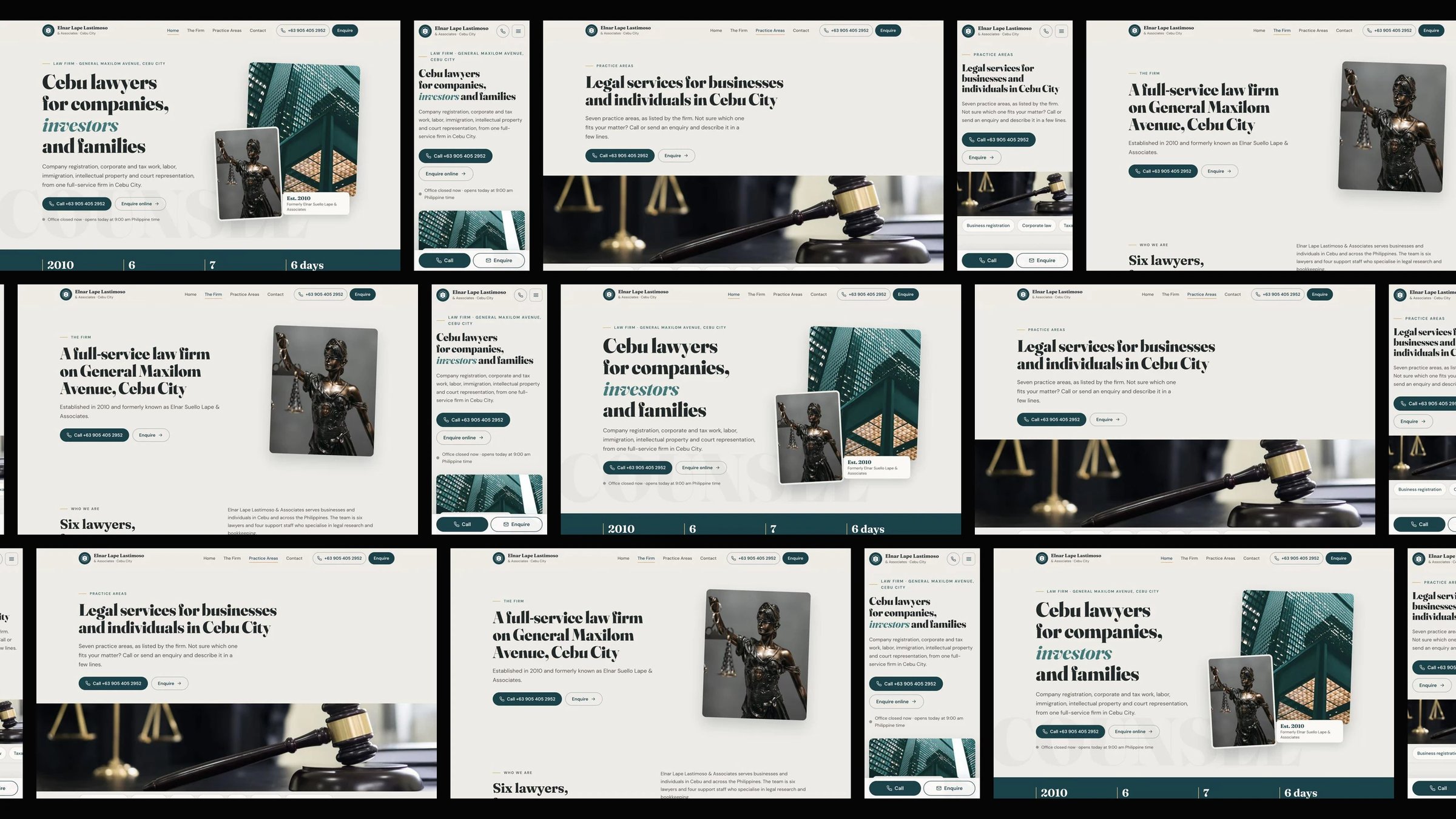 Elnar Lape Lastimoso & Associates: desktop and mobile website designs