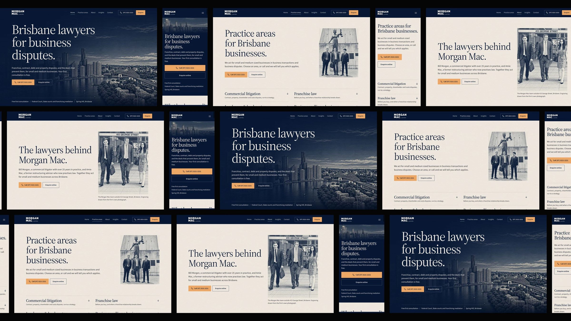 Morgan Mac Lawyers: desktop and mobile website designs