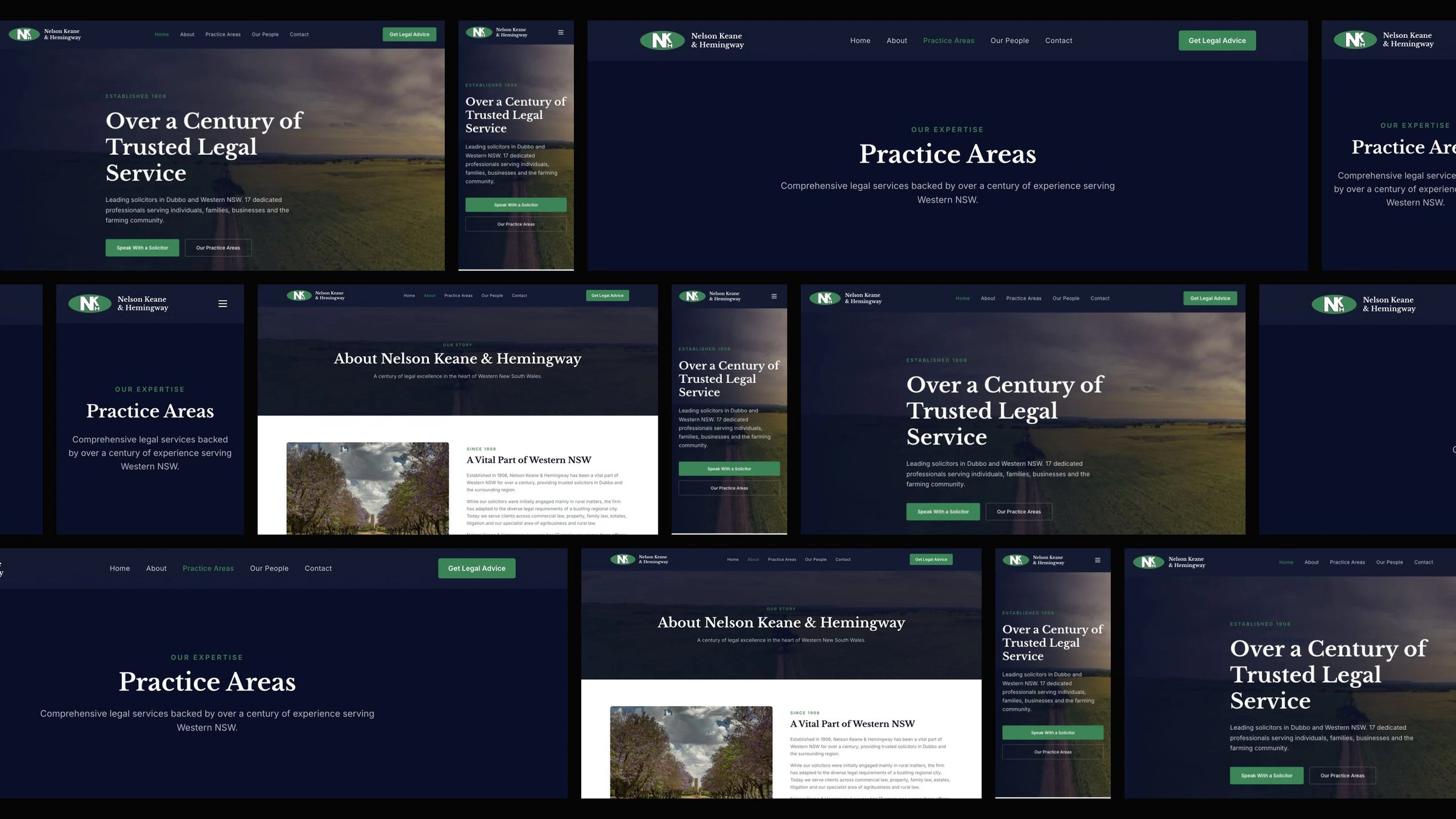 Nelson Keane & Hemingway Lawyers: desktop and mobile website designs