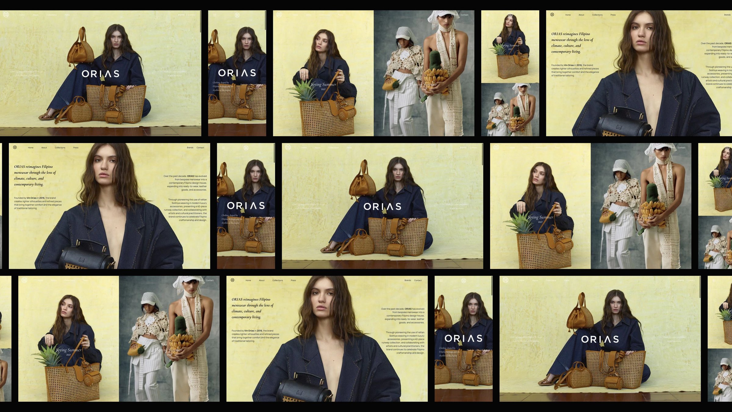 ORIAS: desktop and mobile website designs