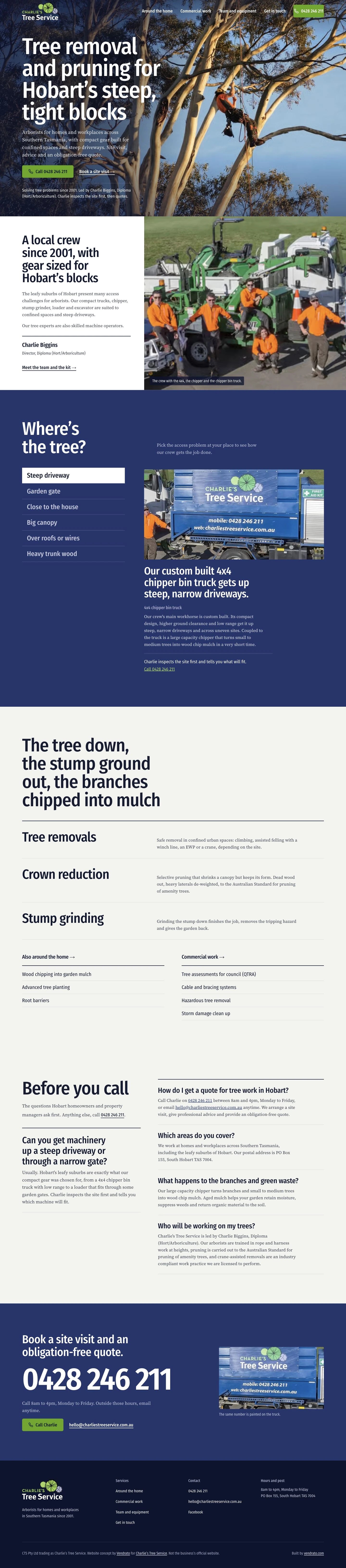 Charlie's Tree Service — vendrato concept